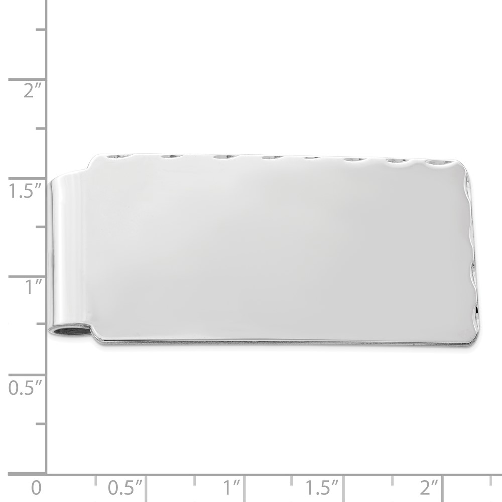 Sterling Silver Rhodium-plated Money Clip (QQ30)