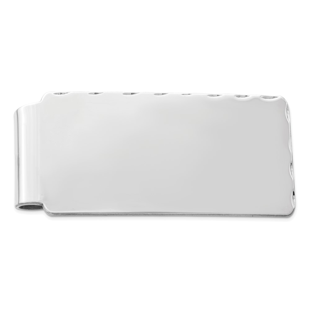 Sterling Silver Rhodium-plated Money Clip (QQ30)