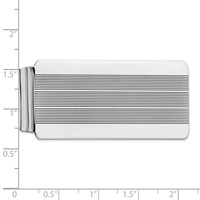 Sterling Silver Rhodium-plated Money Clip view 2