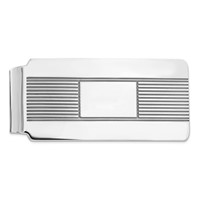 Sterling Silver Rhodium-plated Money Clip view 1