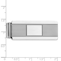 Sterling Silver Rhodium-plated Money Clip view 2