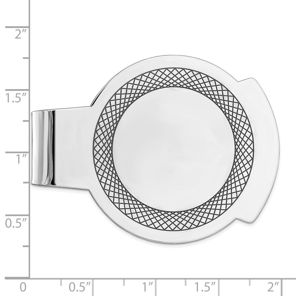 Sterling Silver Rhodium-plated Money Clip (QQ37)