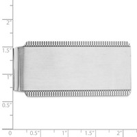 Sterling Silver Satin Rhodium-plated Front Money Clip view 2