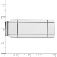 Sterling Silver Rhodium-plated Money Clip view 2