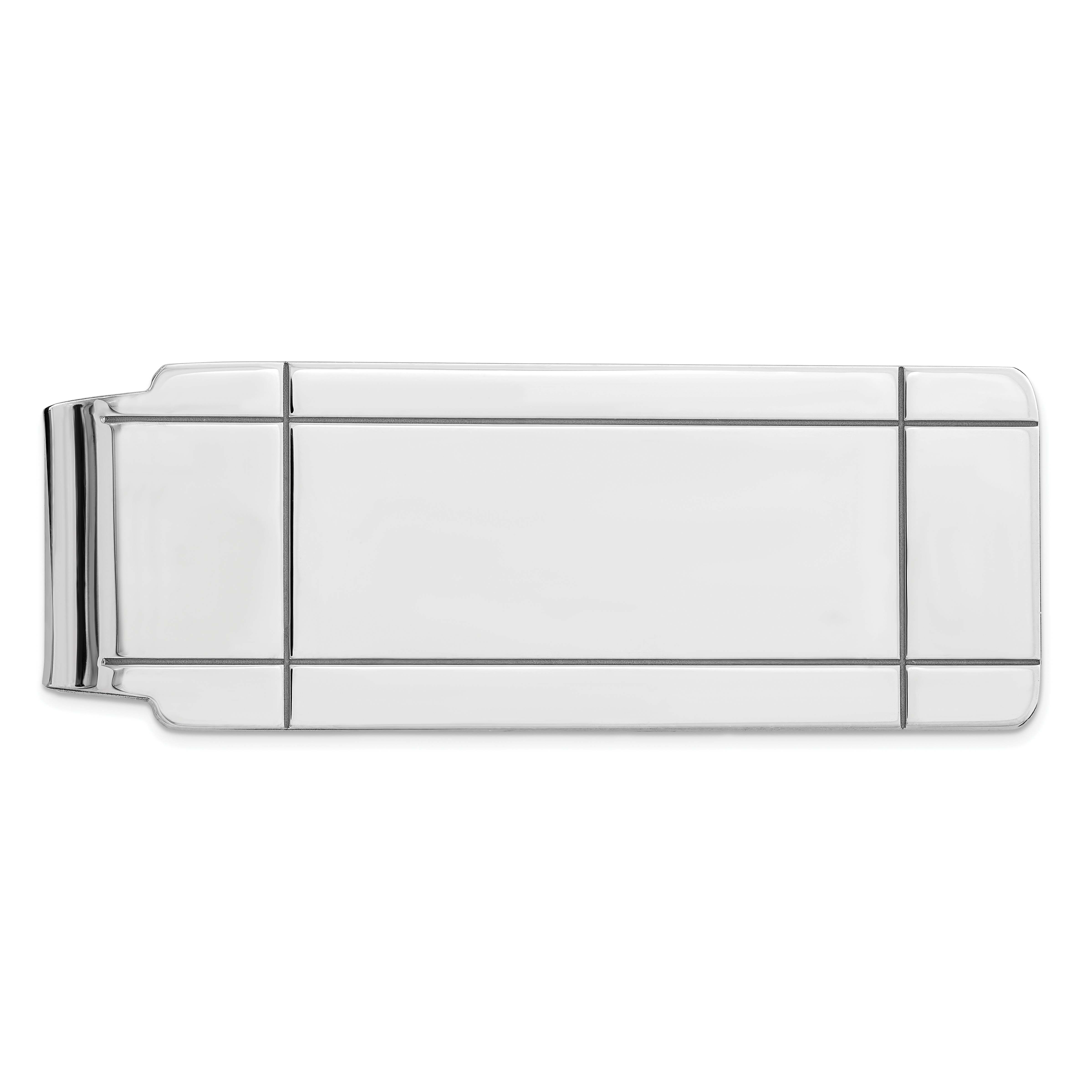 Sterling Silver Rhodium-plated Money Clip (QQ39)