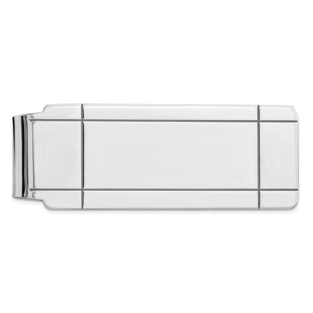 Sterling Silver Rhodium-plated Money Clip (QQ39)