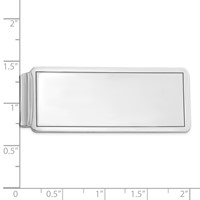 Sterling Silver Rhodium-plated Money Clip view 2