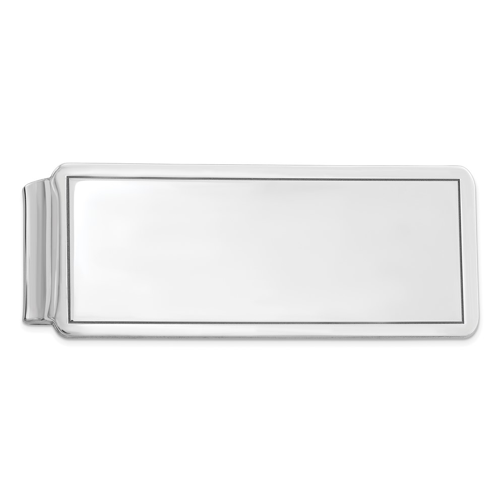 Sterling Silver Rhodium-plated Money Clip (QQ40)