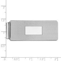 Sterling Silver Rhodium-plated Money Clip view 2