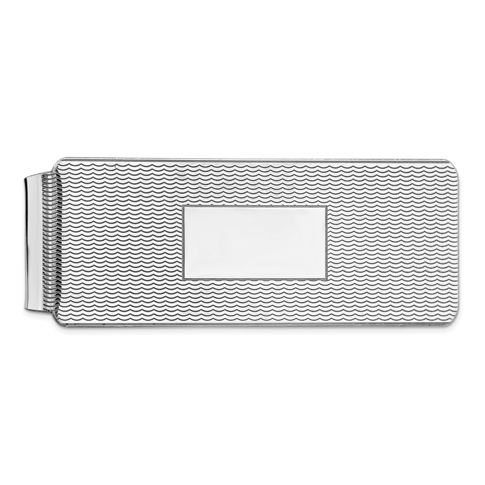 Sterling Silver Rhodium-plated Money Clip (QQ42)