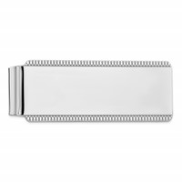 Sterling Silver Rhodium-plated Satin Front Satin Back Money Clip view 1