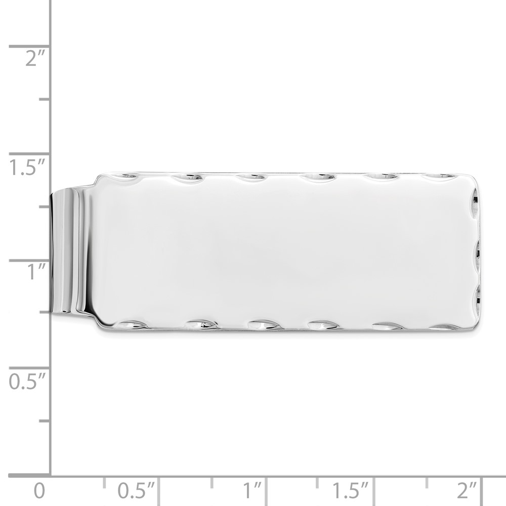 Sterling Silver Rhodium-plated Money Clip (QQ46)