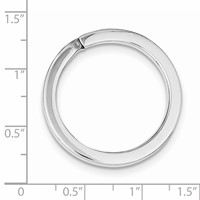 Sterling Silver Rhodium-plated Medium Key Ring view 2