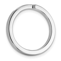 Sterling Silver Rhodium-plated Medium Key Ring view 1