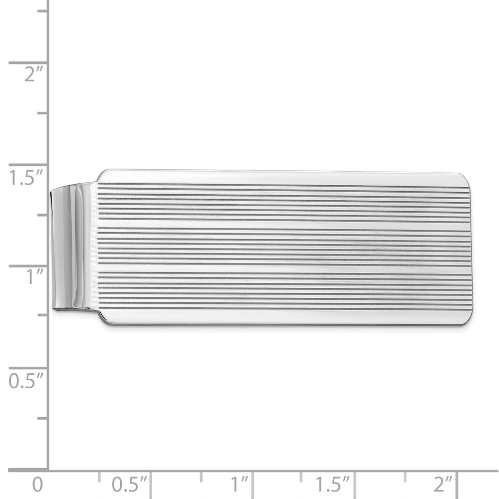Sterling Silver Rhodium-plated Money Clip (QQ47)