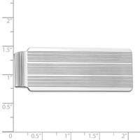 Sterling Silver Rhodium-plated Money Clip view 2