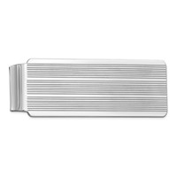 Sterling Silver Rhodium-plated Money Clip view 1