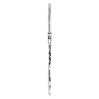 Sterling Silver Rhodium Plated Brushed & Polished Key Chain view 2
