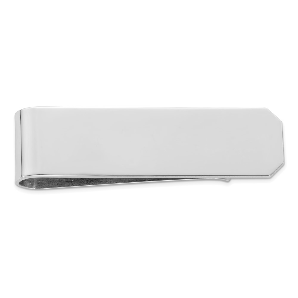 Sterling Silver Rhodium Plated Money Clip (QQ505)