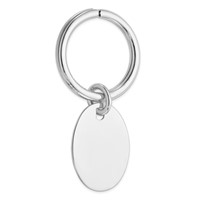 Sterling Silver Rhodium Plated Key Chain view 1