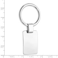 Sterling Silver Rhodium Plated Key Chain view 3