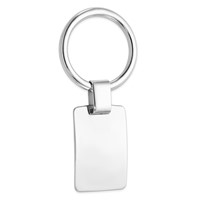 Sterling Silver Rhodium Plated Key Chain view 1