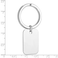Sterling Silver Rhodium Plated Key Chain view 3