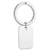 Sterling Silver Rhodium Plated Key Chain view 1