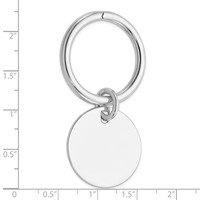 Sterling Silver Rhodium Plated Key Chain view 3