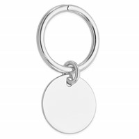 Sterling Silver Rhodium Plated Key Chain view 1
