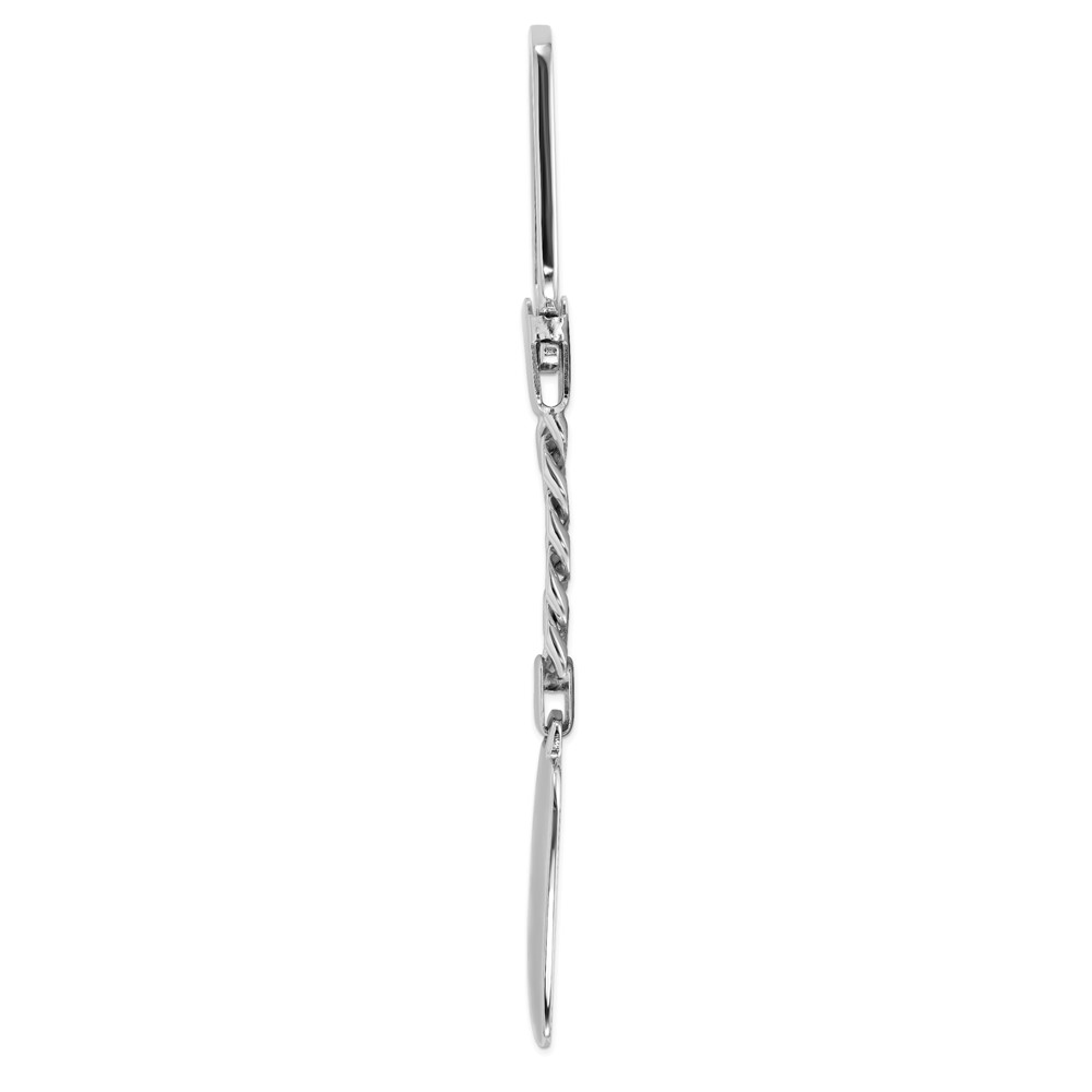 Sterling Silver Rhodium Plated Key Chain (QQ536)