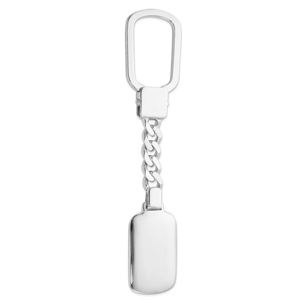 Sterling Silver Rhodium Plated Key Chain (QQ536)