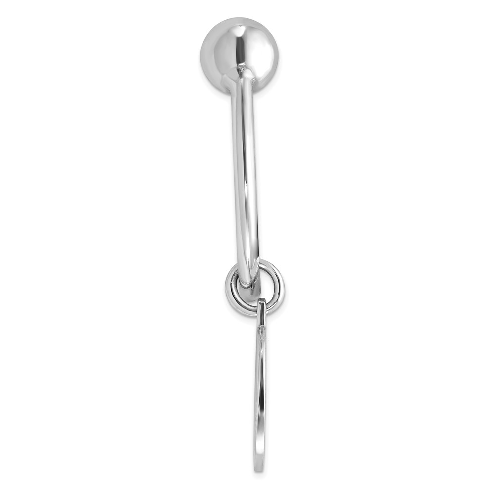 Sterling Silver Rhodium Plated Key Chain (QQ540)