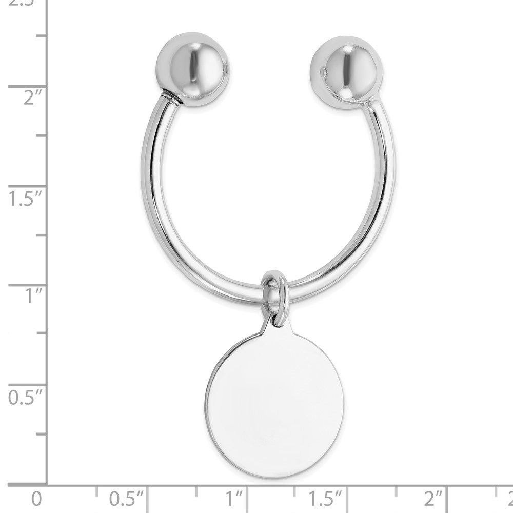 Sterling Silver Rhodium Plated Key Chain (QQ540)