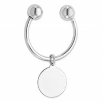 Sterling Silver Rhodium Plated Key Chain view 1