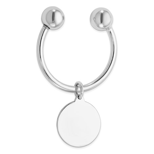 Sterling Silver Rhodium Plated Key Chain