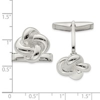 Sterling Silver Knot Cufflinks view 2