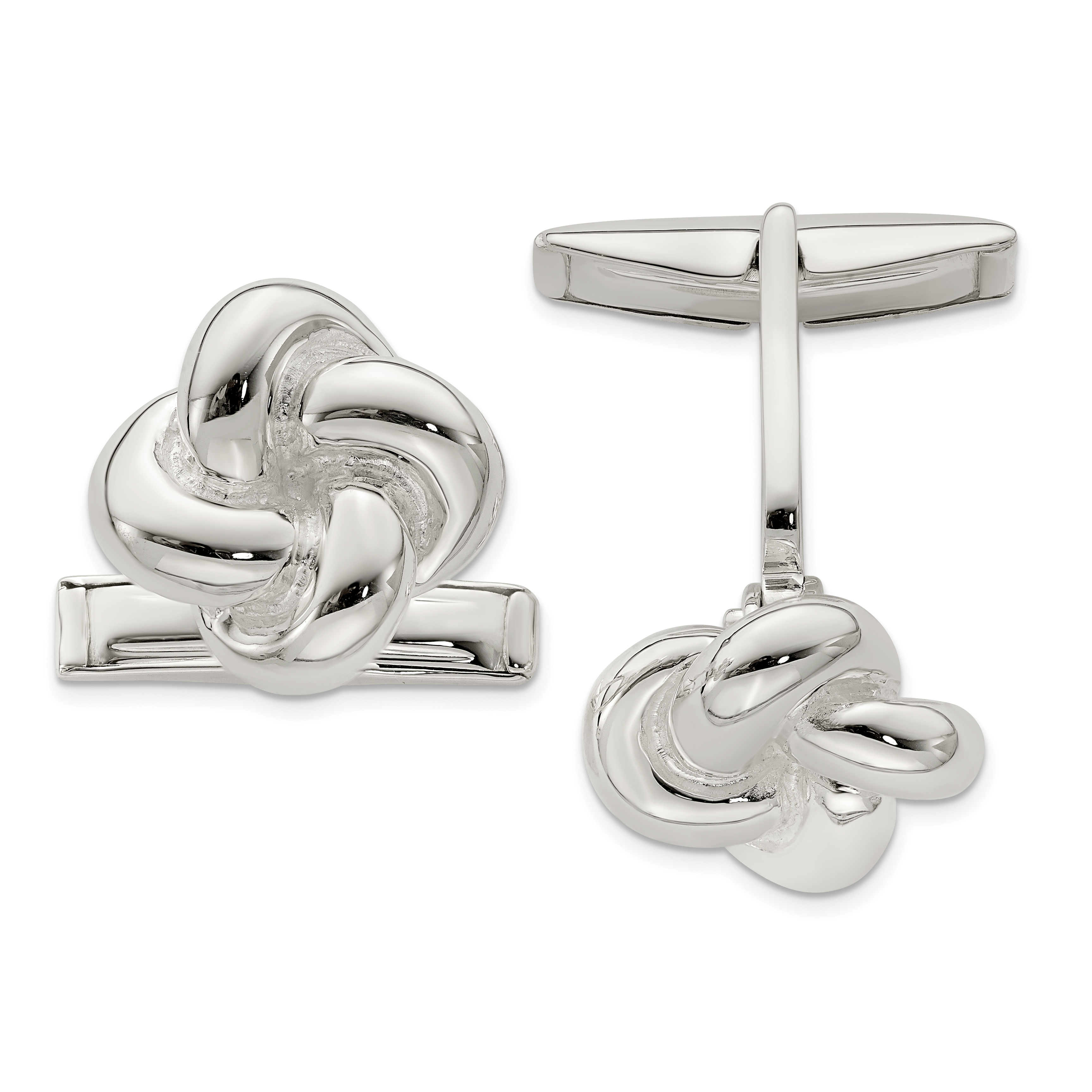 Sterling Silver Knot Cufflinks (QQ548)