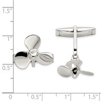 Sterling Silver Propeller Cuff Links view 2
