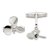 Sterling Silver Propeller Cuff Links view 1
