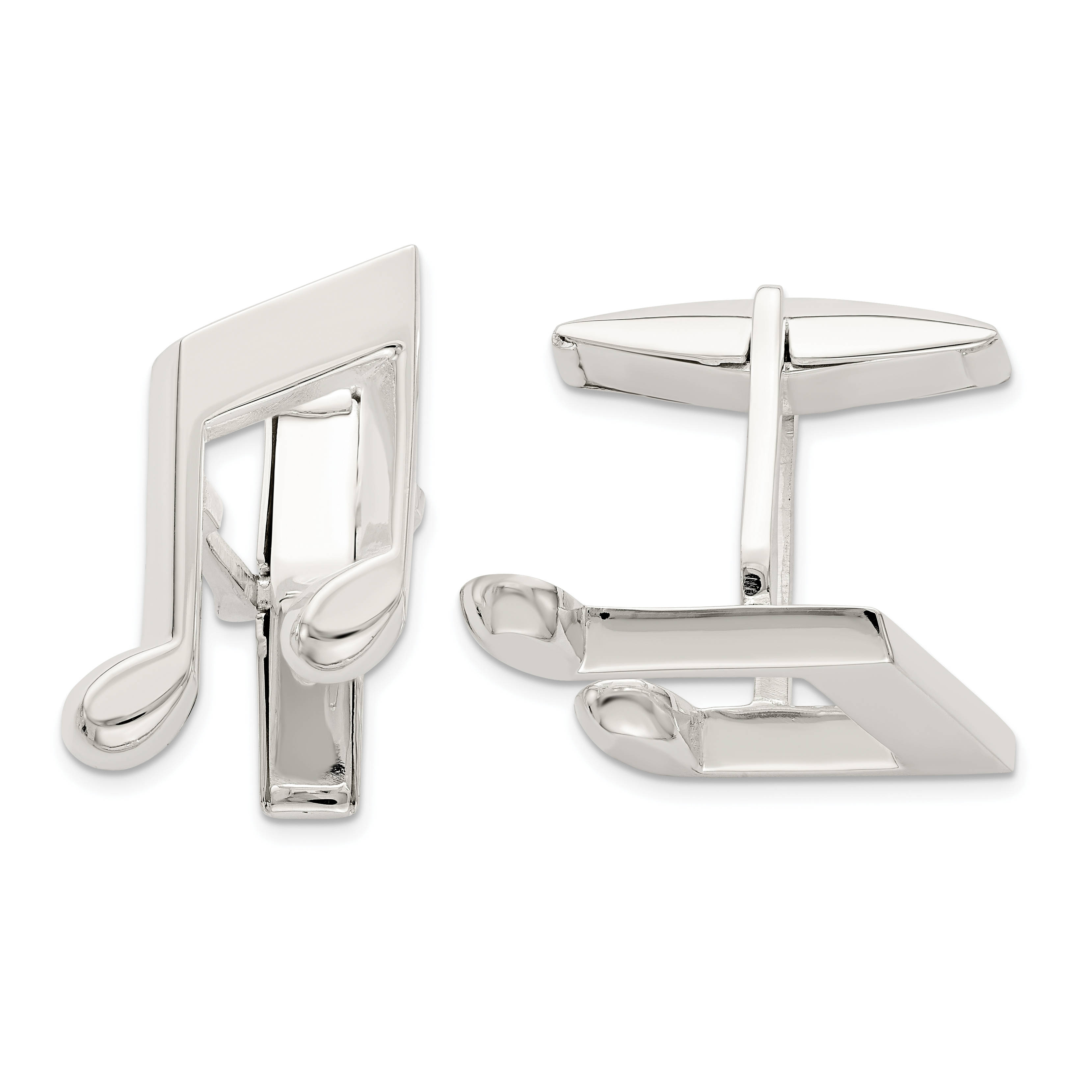 Sterling Silver Music Note Cuff Links (QQ569)