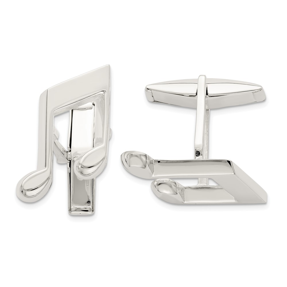 Sterling Silver Music Note Cuff Links (QQ569)