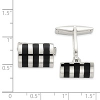 Sterling Silver Onyx Cufflinks view 2