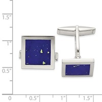 Sterling Silver Lapis Cuff Links view 2