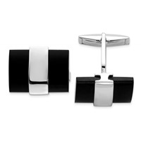 Sterling Silver Onyx Cuff Links view 1