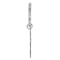 Sterling Silver Rhodium-plated Jesus Cross Key Ring view 2