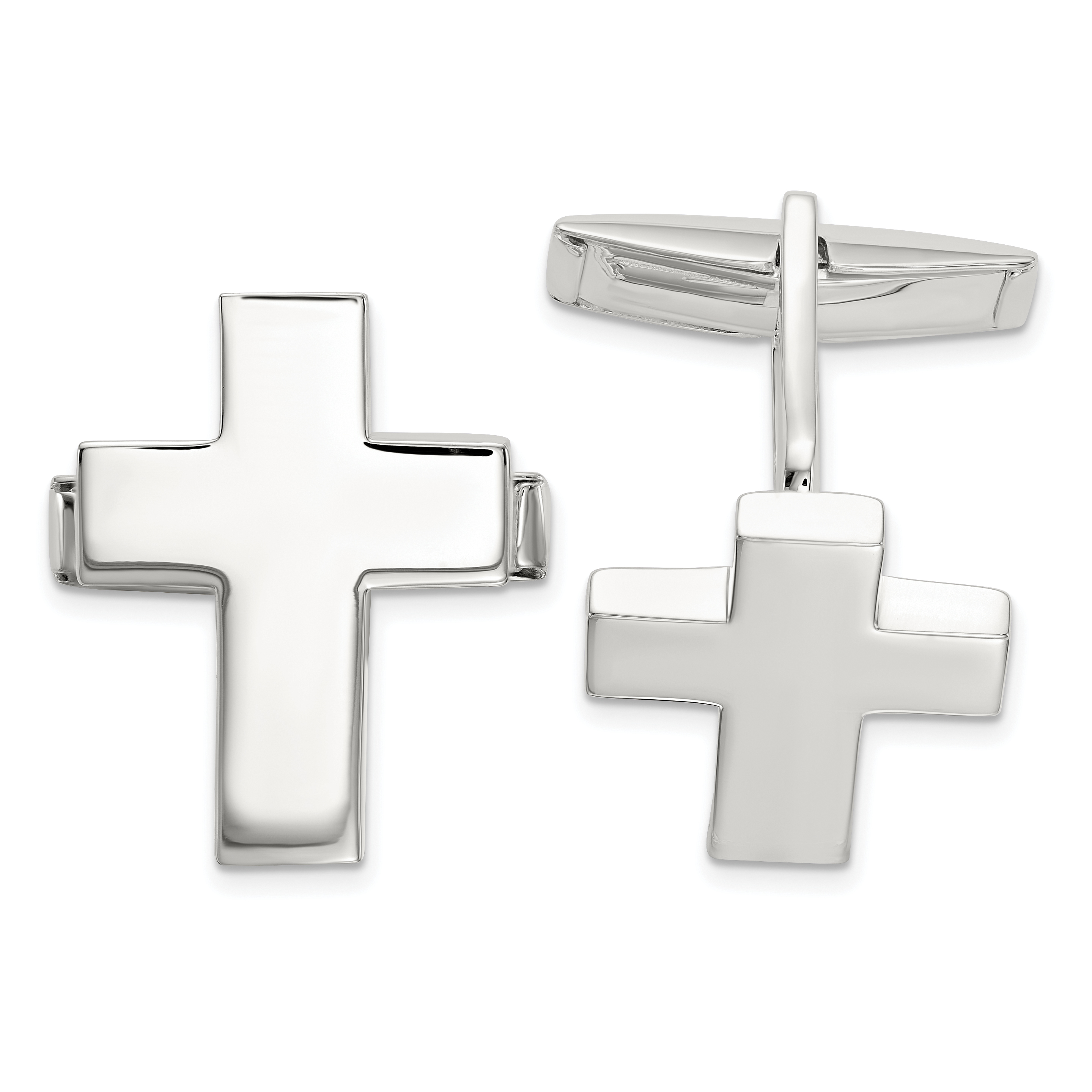 Sterling Silver Cross Cuff Links (QQ594)