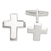 Sterling Silver Cross Cuff Links view 1