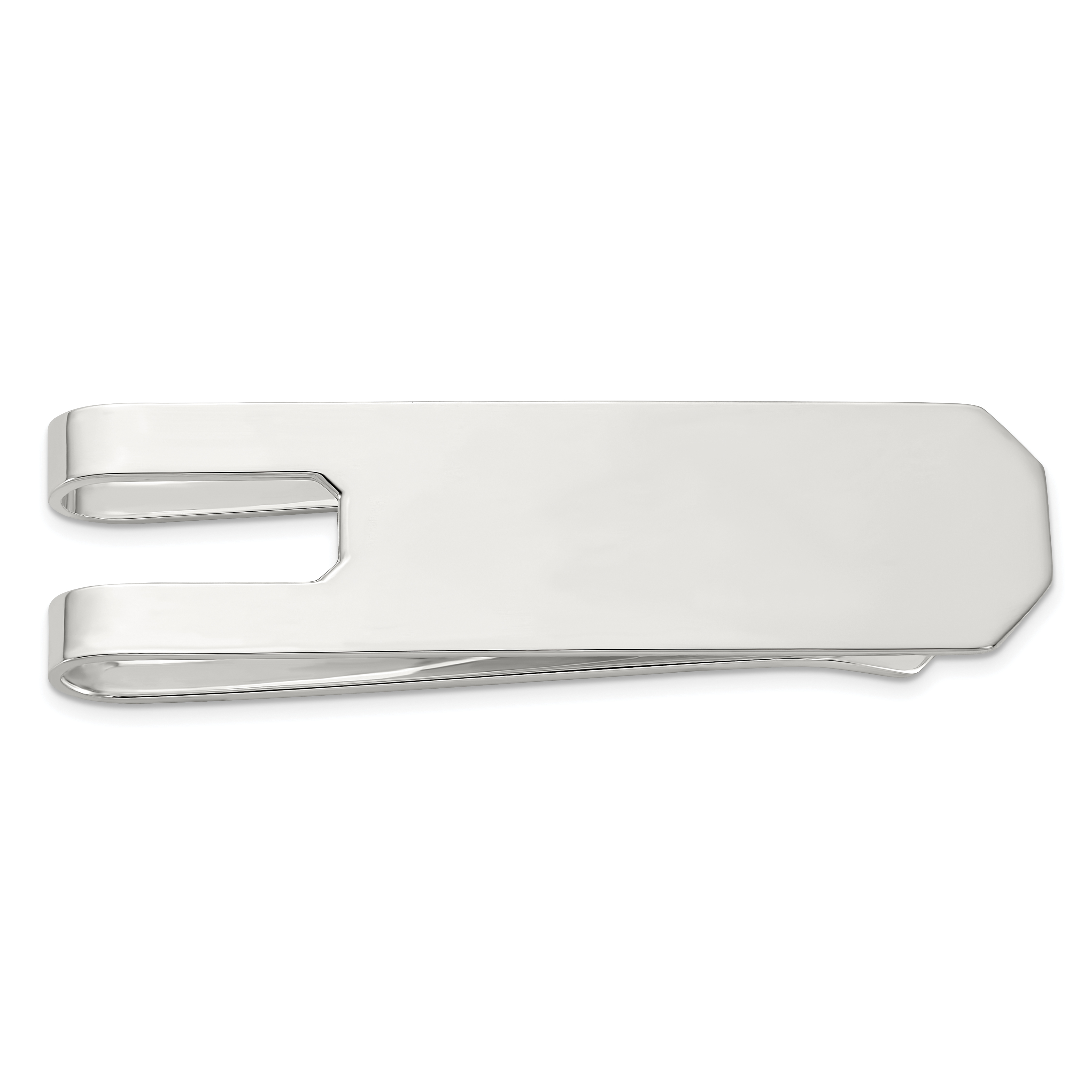 Sterling Silver Rhodium-plated Polished Money Clip (QQ665)