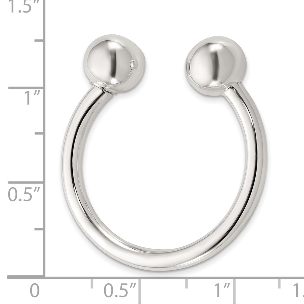 Sterling Silver 1 Screw-off Ball Key Chain (QQ667)